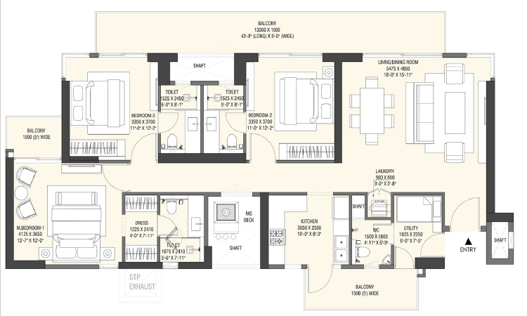 emaar serenity hills sector 86 gurgaon floor plan
